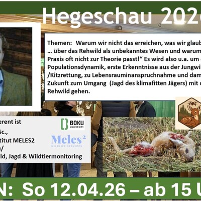 Am Sonntag ist es soweit - HEGE- und Naturschutzschau 2026